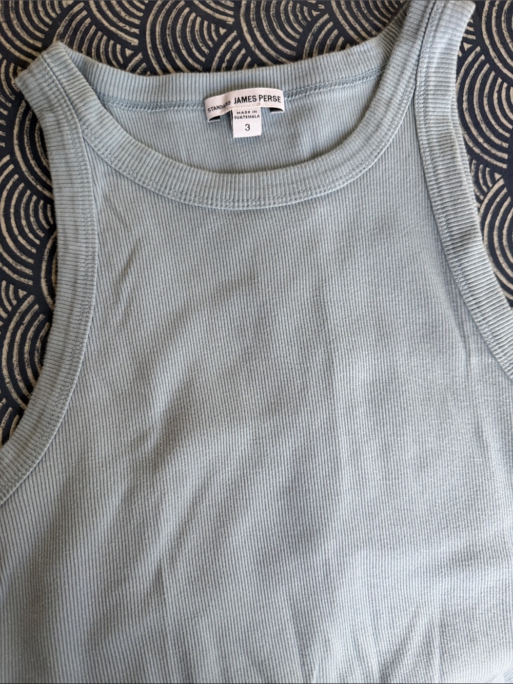 James Perse Light blue Ribbed Racerback Tank size 3 - Picture 3 of 3